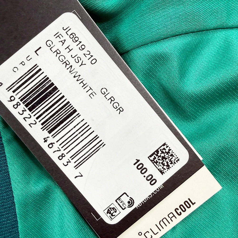 Adidas IFA Northern Ireland Jersey / Size L Mens / Green White JL6919, NEW